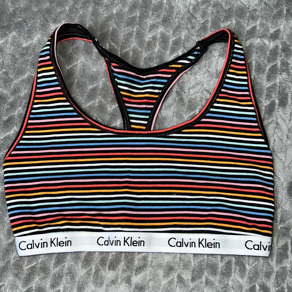 Calvin Klein unlined cotton sports bra size S